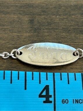 Ross-Simons Personalized Sterling Silver Nameplate Bracelet - 'Irina’ Engraving